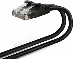 0818-3 shop front goods Elecom LAN cable CAT6 3m nail breaking prevention connector cat6 basis soft black LD-GPY/BK3