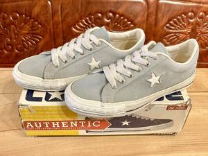 ★☆90s!USA!希少レア!!CONVERSE ONE STAR スカイブルー/白 5 24cm コンバース ワンスター キャンバス ビンテージ 238☆★