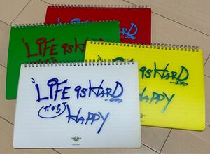 嵐 ノート LIFE IS HARD だから HAPPY PIKA★★NCHI DOUBLE 4冊セット