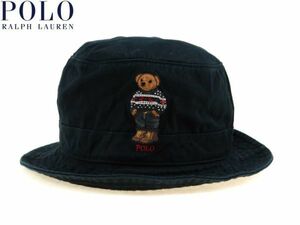 POLORalphLauren ポロラルフローレン ポロベアー コットンハット HAT 黒 ブラック 483 L/XLサイズ