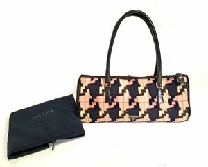 PRADA プラダ ハンドバッグ 毛糸 中古 保存袋付