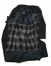 BURBERRY バーバリー ステンカラーコート 羊毛70％絹30％ ネイビー 88-160-3 S相当 中古_画像2