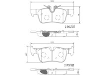 brembo ブレンボ セラミックブレーキパッド リア用 ミニ (F54) LR20 H28.4～R1.9 クーパーD クラブマン_画像2