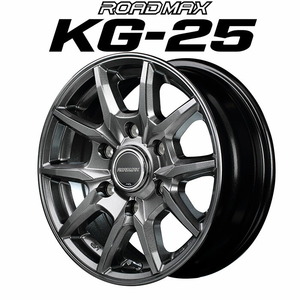 MID ロードマックス KG-25 (メタリックグレー) アルミホイール 4本セット 15×6.0J 6H PCD139.7 +33