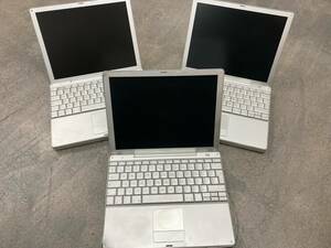 [ б/у ] Apple apple PowerBook G4 12 дюймовый /1 GHz/1.25GBRAM электрический кабель имеется 3 шт. комплект осмотр ) ноутбук Junk 