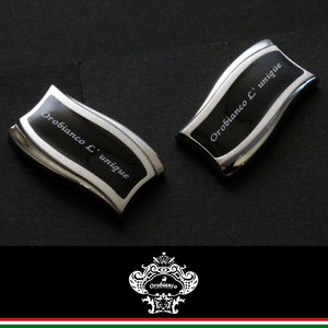8091* Orobianco * cuffs * regular price 11,000 jpy * silver & black * cuffs button ~ cuff links * Italian fashion ~Orobianco* new goods 