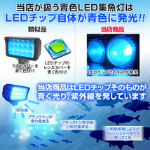 集魚灯 アジ 釣り 青 45w 集魚ライト 12v 24v バッテリー対応 ブルーライト LEDチップ搭載 タチウオ いさき サンマ 投光器 イカ釣り ライト_画像3