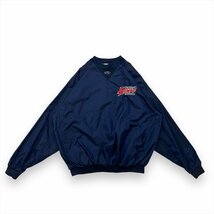 トップス ネイビー 古着 メンズ XL ヤッケ Vネックトラック ベースボール_画像1