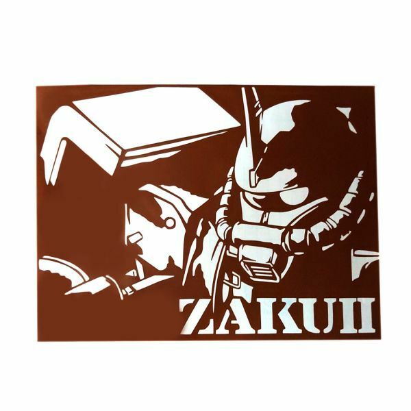 シール ウォールステッカー ZAKU2 機動戦士 ガンダム GUNDAM 車 楽器 四角　デカール　バイク　カーステッカー