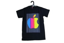 アップル りんご ダンス ブラックライト ロック バンド ストリート系 デザインTシャツ おもしろTシャツ メンズTシャツ 半袖 ★C27L_画像1