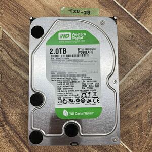 TSU-29 激安 HDD 2TB 3.5インチ SATA 内蔵HDD WDC WD20EARS-00MVWB0 Crystaldiskinfoにて正常品 中古