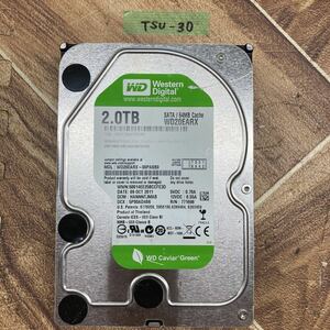 TSU-30 激安 HDD 2TB 3.5インチ SATA 内蔵HDD WDC WD20EARX-00PASB0 Crystaldiskinfoにて正常品 中古