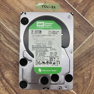 TSU-32 激安 HDD 2TB 3.5インチ SATA 内蔵HDD WDC WD20EADS-14R6B0 Crystaldiskinfoにて正常品 中古