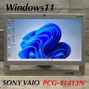 Wa-293 激安 OS Windows11搭載 モニタ一体型 SONY VAIO PCG-11413N Intel Core i5 メモリ4GB HDD500GB Office Webカメラ搭載 中古品