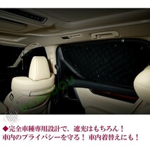 ヴェルファイア アルファード 30系 マルチサンシェード カーテン 遮光 日除け 車中泊 アウトドア キャンプ UVカット 燃費向上 5層構造_画像5