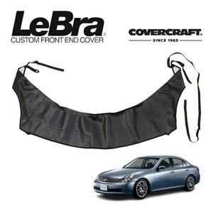 【CoverCraft/LeBra 正規品】 専用設計 ノーズブラ ハーフタイプ ボンネットブラ 日産 スカイラインセダンV35 03-04y インフィニティー G35