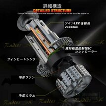 LEDヘッドライト フォグランプ HＢ4 ハイエース ランクル 12V 24V バルブ 24000LM 車検対応 1年保証_画像8