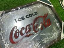 （S744) COCA-COLA コカ・コーラ パブミラー コカコーラ 壁掛け 鏡 アメリカン 雑貨 看板 長期保管品 現状品　未開封　セット_画像7