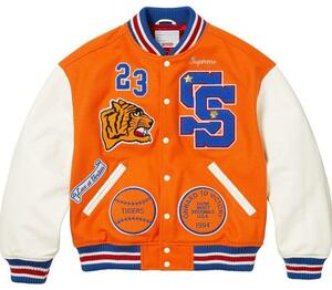 極少 即発送 ≪即決 送料無料 ≫ 23FW Supreme Tiger Varsity Jacket Orange L シュプリーム タイガー ヴァーシティ ジャケット スタジャン