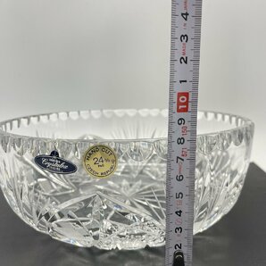 BOHEMIA ボヘミア クリスタル ボウル ガラス 器 HAND CUT 直径20ｃｍ CRYSTAL ボール 鉢 椀 チェコ サラダボウル 花器 果物入【道楽札幌】の画像8