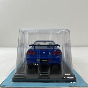 アシェット 国産名車コレクション 1/24 #53 日産 スカイライン GT-R BNR34 1999年 Nissan SKYLINE R34 完成品 ミニカー ブルー モデルカーの画像5