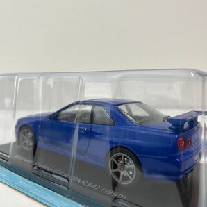 アシェット 国産名車コレクション 1/24 #53 日産 スカイライン GT-R BNR34 1999年 Nissan SKYLINE R34 完成品 ミニカー ブルー モデルカーの画像4