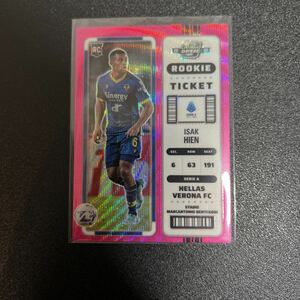 2022-23 Panini Chronicles Soccer Serie A - Isak Hien - Optic Contenders Rookie Ticket Pink Wave prizm 19シリ 19/19 - Hellas Verona