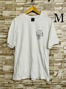 M GOAL STUDIO ゴールスタジオ ホワイト メンズ 半袖Tシャツ 半袖 Tシャツ プリントTシャツ カットソー トップス