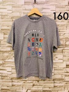 160 GENUINE MERCHANDISE ジェニュイン マーチャンダイズ MLB グレー 野球 ベースボール 半袖Tシャツ 半袖 Tシャツ カットソー トップス