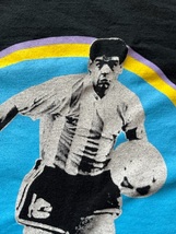 レア/USA製★ディエゴ マラドーナ Maradona アルゼンチン サッカー Tシャツ 黒 M ビンテージ_画像5