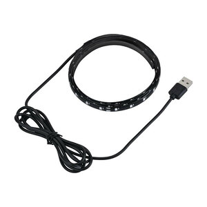 USBブラックライトLEDイルミ 車内 ドレスアップ コード1m LEDテープ 曲面対応 フレキシブルタイプ セイワ/SEIWA F341
