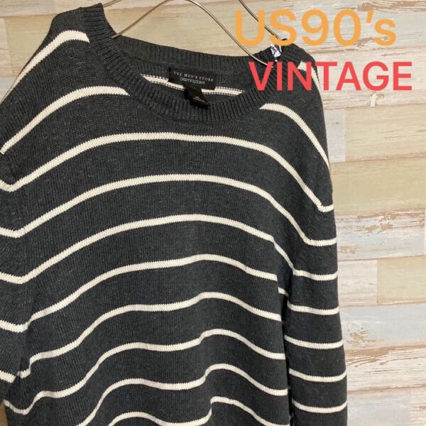1点物! US輸入品 90’s bloomingdale’s セーター ビッグシルエット ボーダー