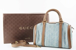[ очень красивый товар ]GUCCI Gucci Denim Mini Boston ручная сумочка 2WAY плечо 269876*525040[OT41]