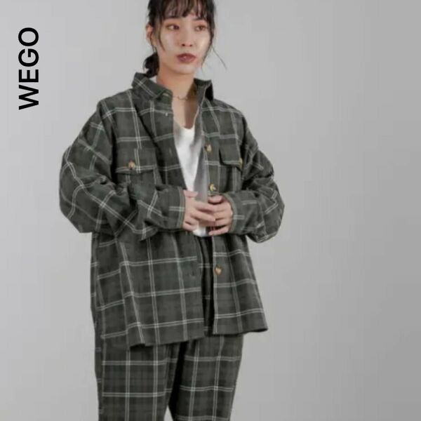 WEGO ウィゴー コーデュロイチェックシャツ ワイドサイズ ゆったり 美品　【FREE】