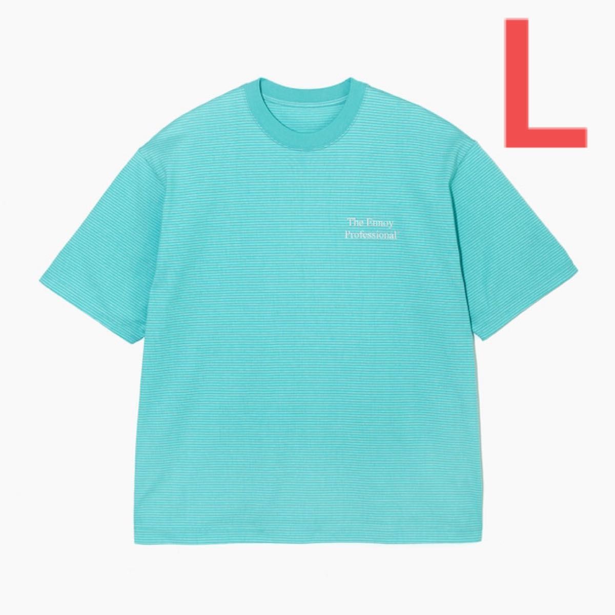 XL 【新品未使用】ennoy S/S Border T-Shirt MINT BLUE × WHITE 