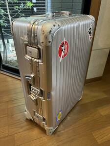 希少RIMOWA TOPAS 多分62L リモワ トパース スーツケース キャリーケース 青ロゴ／used／本物はやっぱイイですよ！