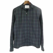 kolor カラー 18SS SUCKER ZIP SHIRT シアサッカージップアップシャツ グリーン系 2 メンズ IT7OBDDMZNYO_画像1