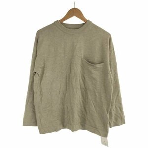 crepuscule クレプスキュール Pocket Knit Long Sleeve バックプリントニットカットソー グレー系 0 メンズ ITWPNI8ATDJS