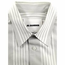 JIL SANDER ジルサンダー 19AW コットンレギュラーカラーストライプシャツ グレー 40 メンズ ITIRRY5J54UG_画像3