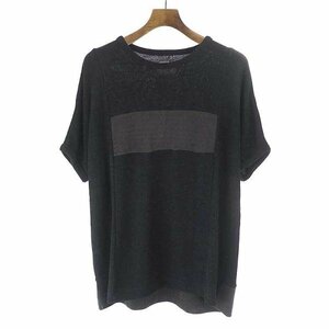 SHAREEF シャリーフ 16SS E/R PLAIN STITCH DOLMAN S/S BIG-T ラインニットTシャツ ブラック サイズ:1 メンズ IT0WH9MNRBO8