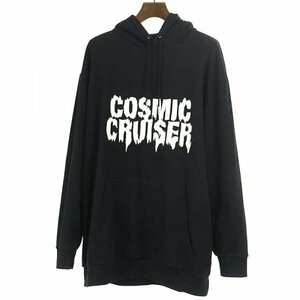 CELINE セリーヌ 22SS COSMIC CRUISER プリントスウェットオーバーパーカー ブラック サイズ:S メンズ【中古】 ITNWKXNCOC72