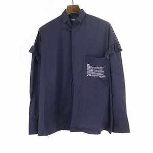 kolor 18AW Ruffle Sleeve Oversized Shirt navy size :1 lady's IT77YLMI2ZI8