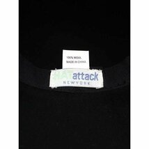 HAT attack ハットアタック ウールフェルトリボンハット ブラック サイズ:F レディース ITA1W3JMJH2K_画像4