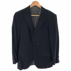 CUSTOM TAILOR BEAMS custom Tailor Beams HOLLAND&SHERRY company manufactured wool stripe 2B setup suit navy men's 