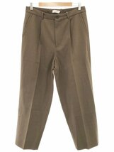 Steven Alan スティーブンアラン VIN/WL SUPER BAGGY TAPERED PANTS ウールポリエステルスラックスパンツ ブラウン L ITB5PQK6UITW_画像1