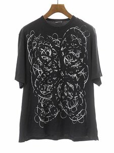 LAD MUSICIAN ラッドミュージシャン NIHILISM FLOWER BIG TEE ビッグプリントTシャツ ブラック 44 ITKZ5K09N42G