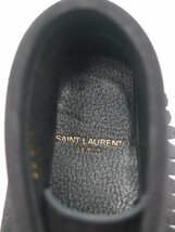 SAINT LAURENT PARIS サンローラン パリ スエードフリンジ チャッカブーツ ブラック 41 ITU1LJ407MMW_画像6