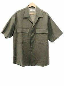 markama-ka19SS FLAP POCKET SHIRTS шерсть mo волосы Short рукав рубашка хаки 3 IT5LB23E5AFQ