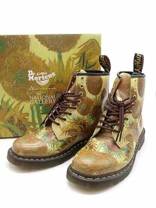 Dr.Martens ドクターマーチン TNG SUNFLOWERS MULTI 向日葵 レ―スアップレザーブーツ ブラウン 8 IT3NWFOT4UO8