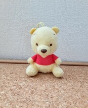 USED自宅保管【約9cm】ディズニー くまのプーさん ぬいぐるみマスコット Disney_画像1